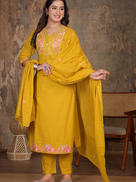 Yellow Elegance Ethnic Suit Set