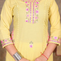 Yellow Grace Anarkali Suit Set