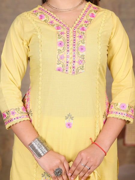 Yellow Grace Anarkali Suit Set