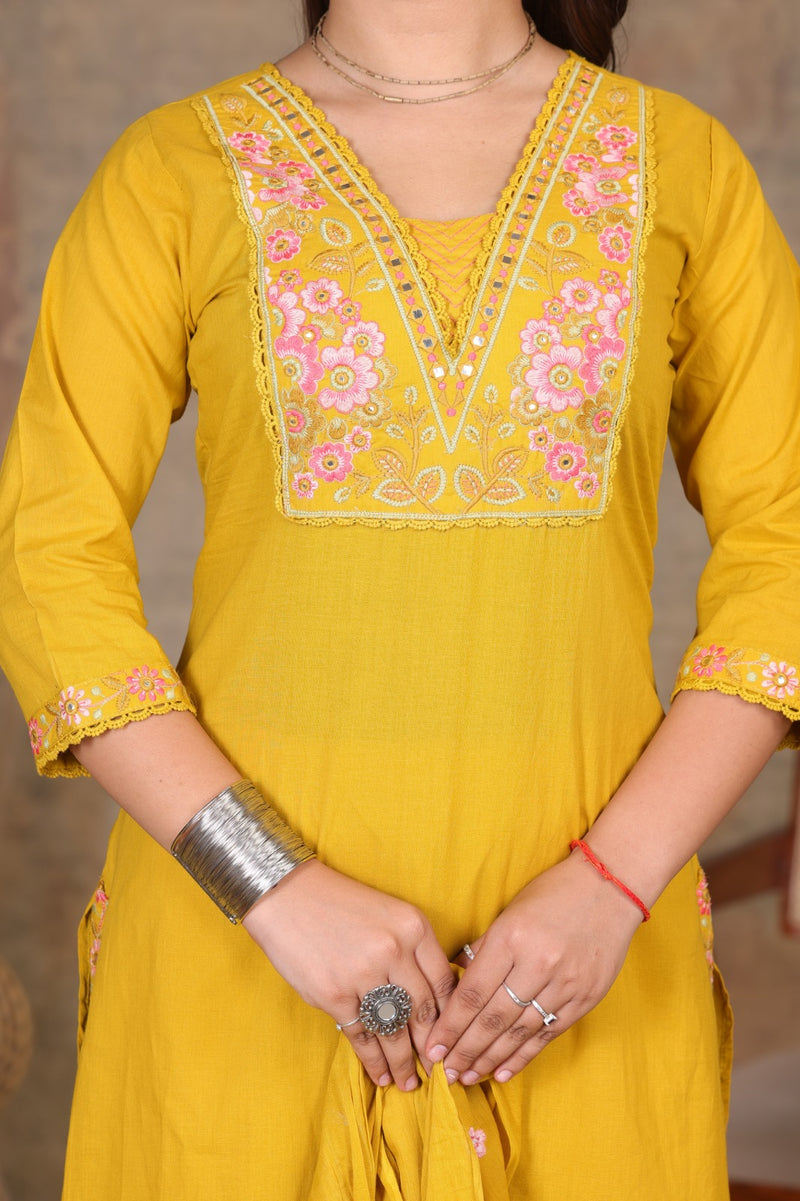 Yellow Elegance Ethnic Suit Set