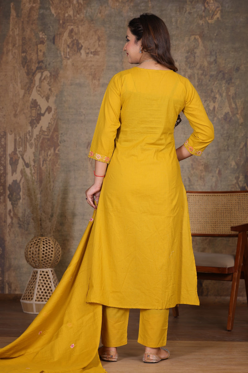 Yellow Elegance Ethnic Suit Set