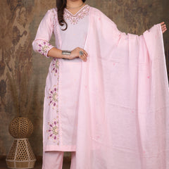 Light Pink Royal Embroiderd Suit Set