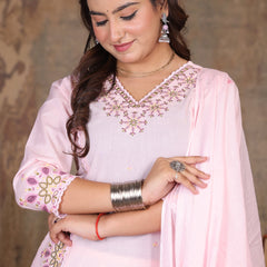 Light Pink Royal Embroiderd Suit Set