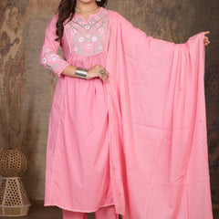 Pink Royal Embroidered Suit Set