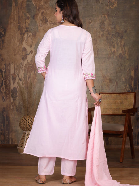 Light Pink Royal Embroiderd Suit Set