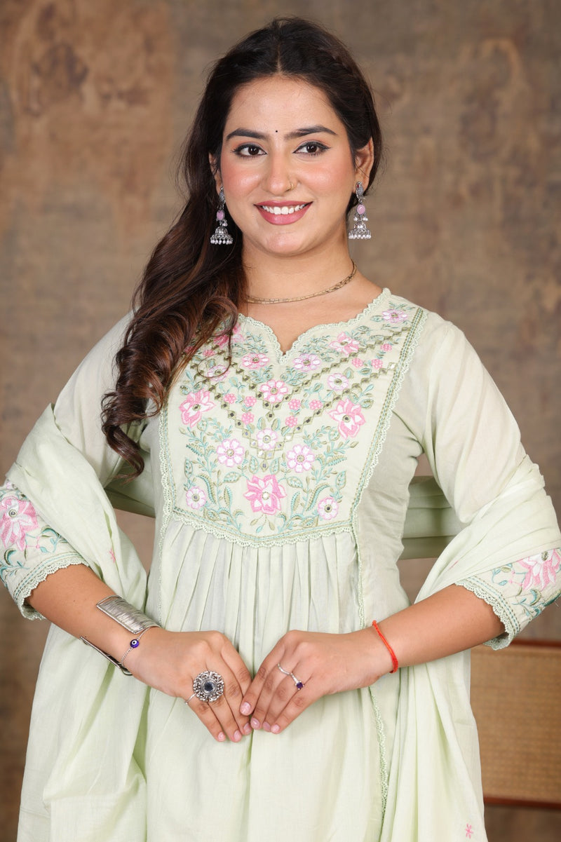 Light Pink Royal Embroiderd Suit Set