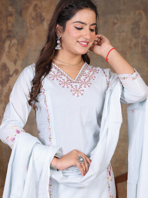 Light Pink Royal Embroiderd Suit Set
