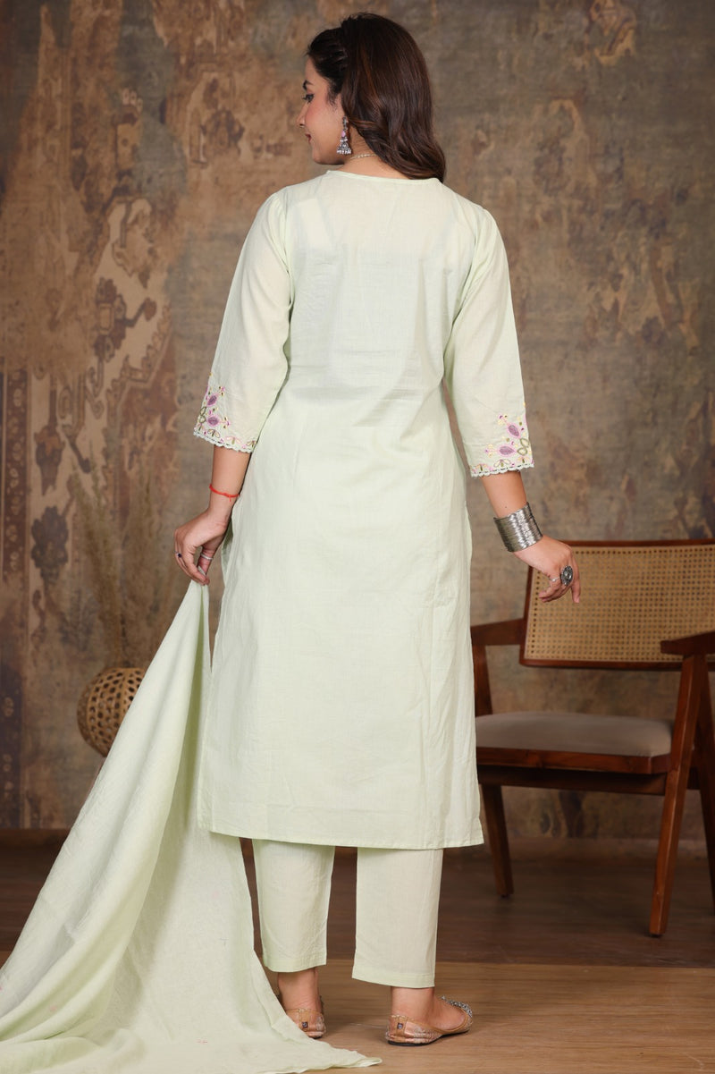 Light Pink Royal Embroiderd Suit Set
