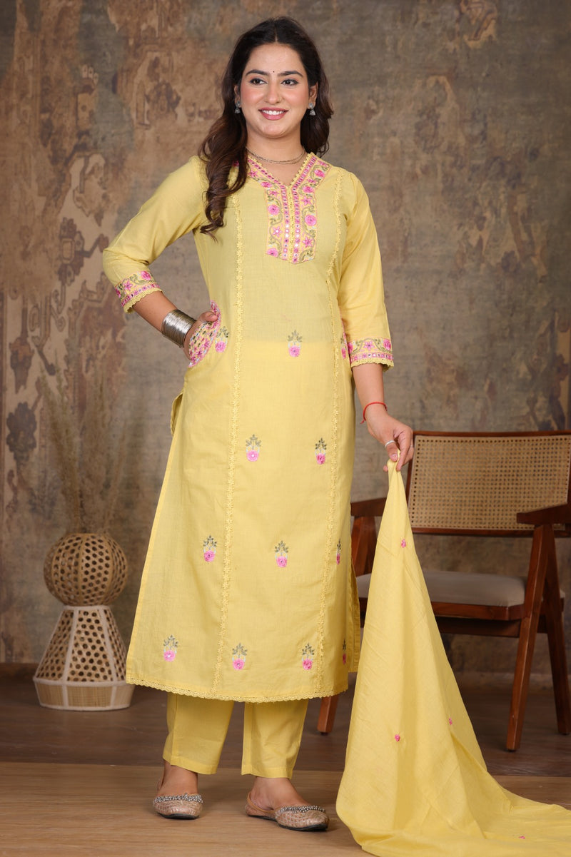 Yellow Grace Anarkali Suit Set