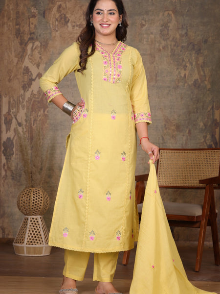 Yellow Grace Anarkali Suit Set