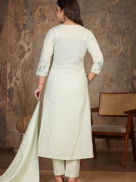 Pista Green Royal Embroiderd Suit Set