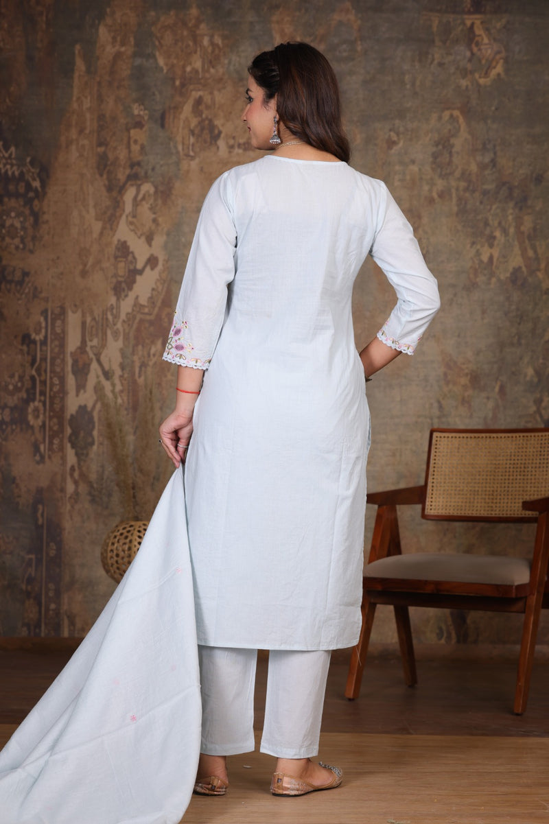 Light Pink Royal Embroiderd Suit Set