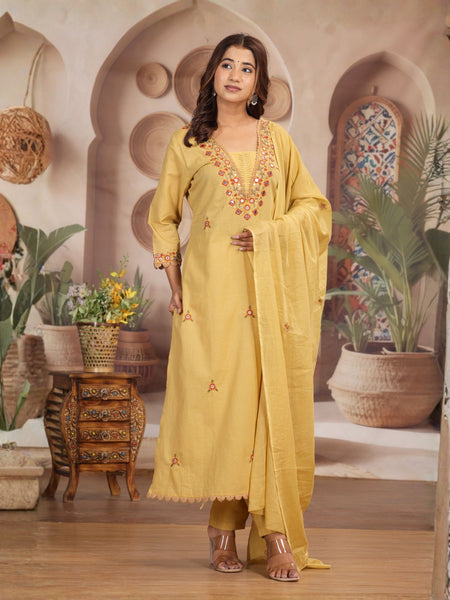 Yellow Elegance Ethnic Suit Set