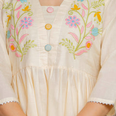 Floral Embroidered Anarkali Kurta Set with Dupatta