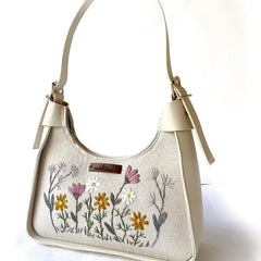 Women's Floral Embroidered Hobo Shoulder Bag