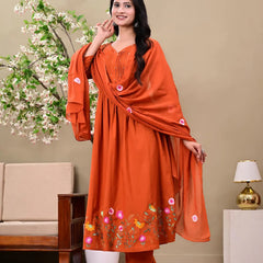 Sunset bloom cotton kurta set