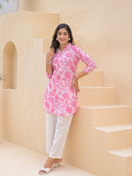 Printed Shirt Collar Co-Ord Set