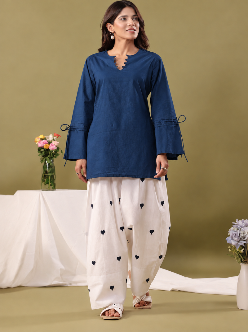 Women Regular Pure Cotton Kurti with Farshi Salwar