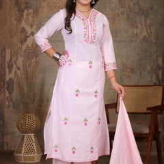 Pink Grace Anarkali Suit Set