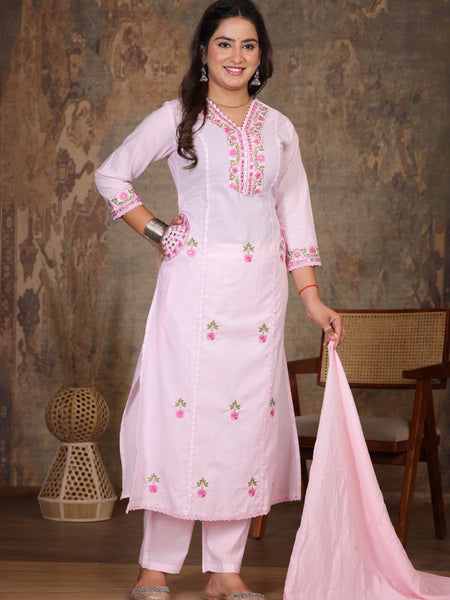 Pink Grace Anarkali Suit Set