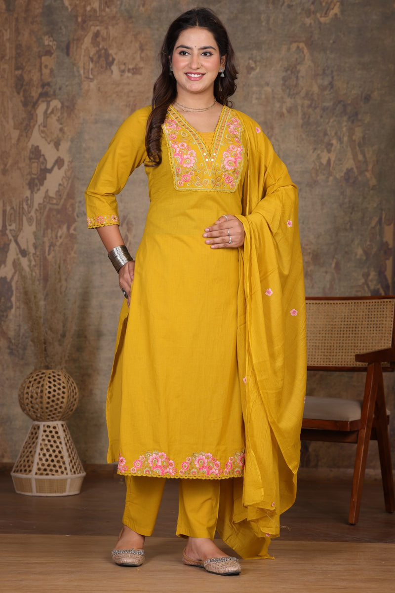Yellow Elegance Ethnic Suit Set