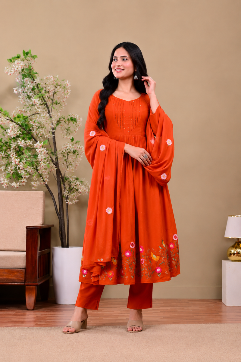 Sunset Bloom cotton Suit Set