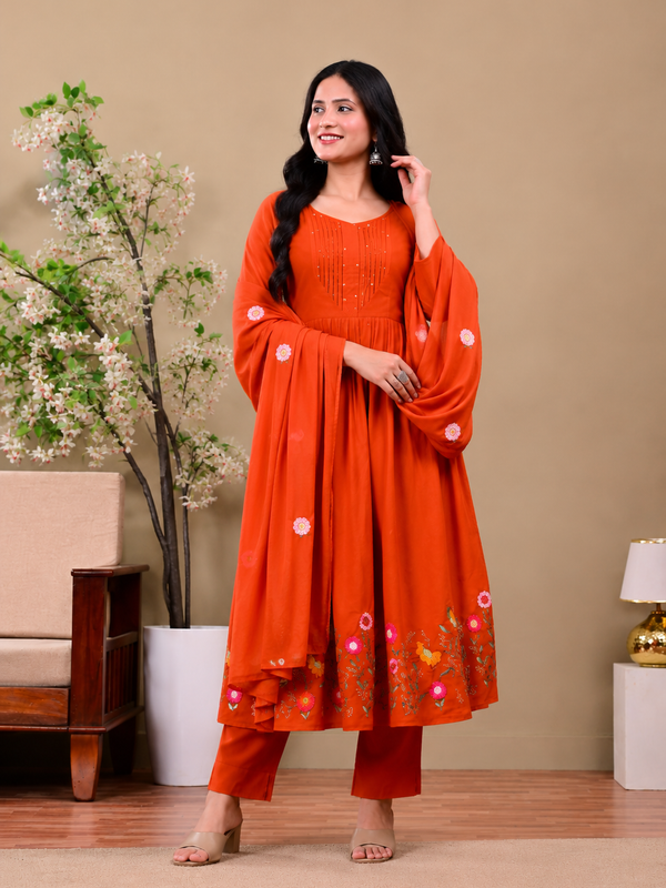 Sunset Bloom cotton Suit Set