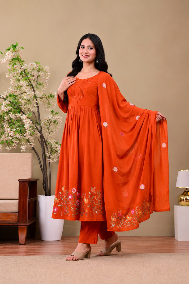 Sunset Bloom cotton Suit Set