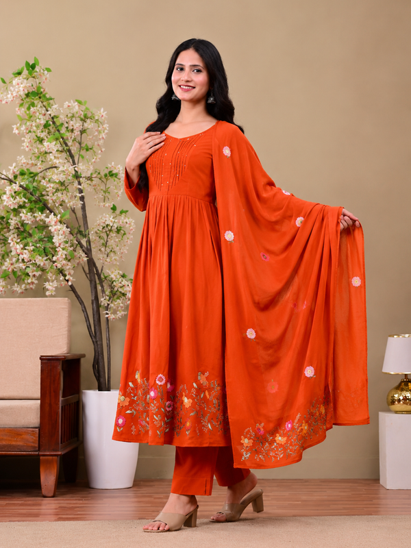 Sunset Bloom cotton Suit Set