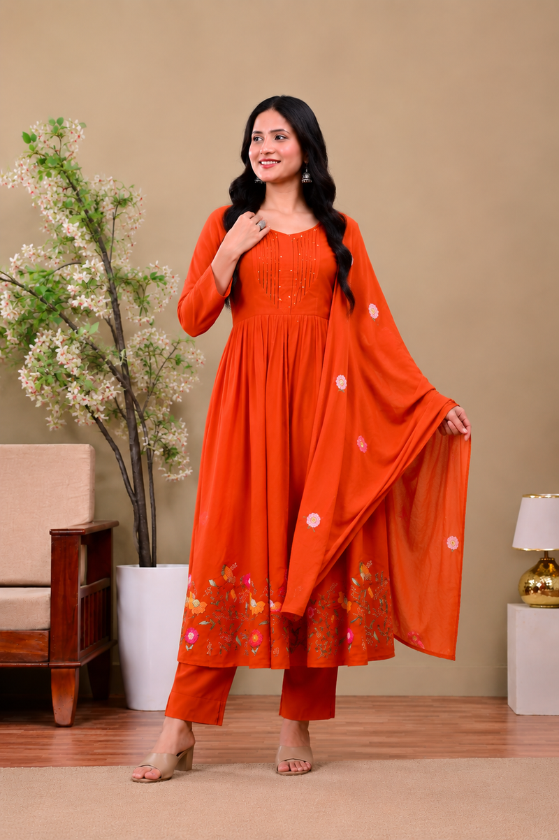 Sunset Bloom cotton Suit Set