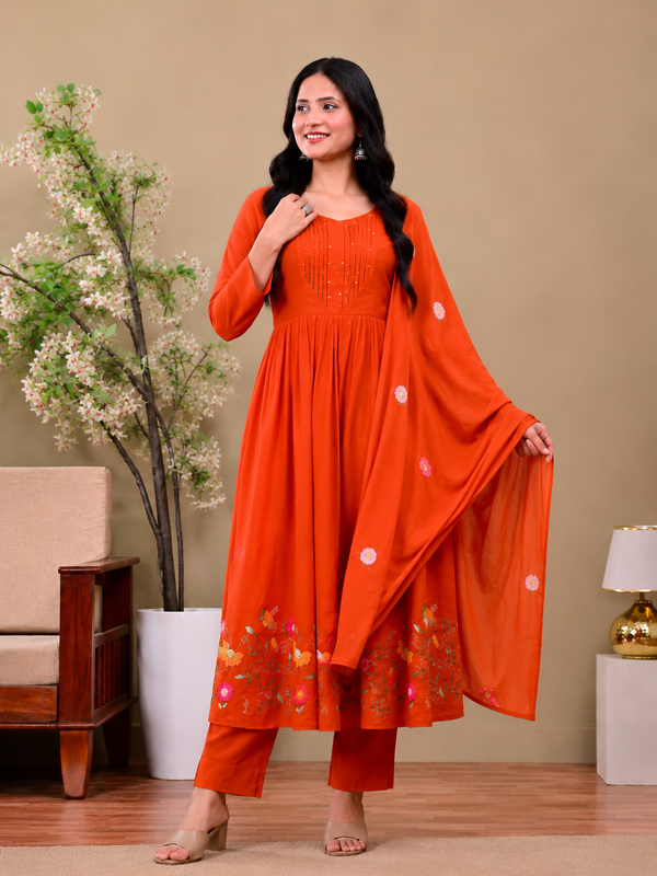 Sunset Bloom cotton Suit Set