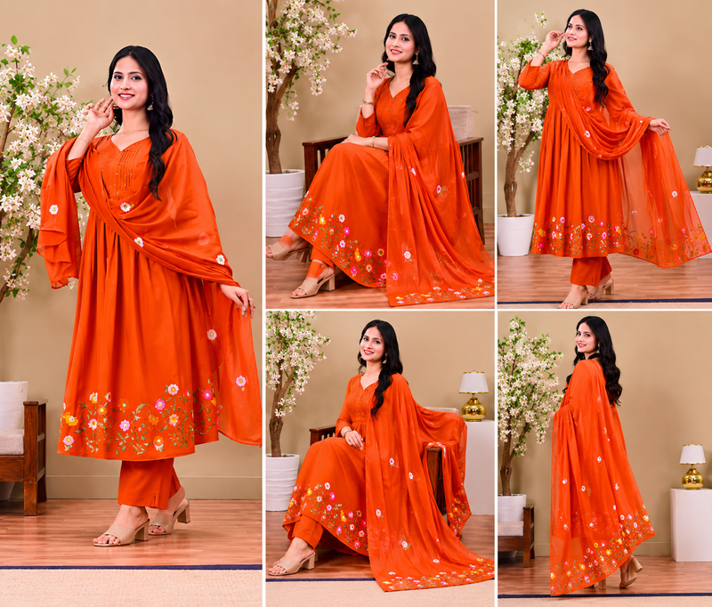 Sunset Bloom cotton Suit Set